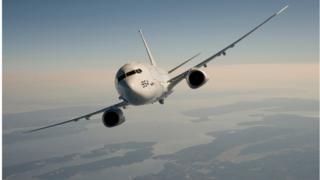 A Boeing handout image showing a P-8 in the air