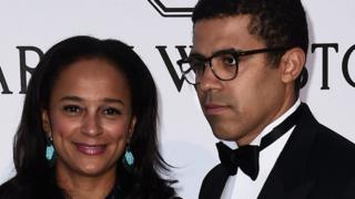 Sindika Dokolo, avec sa femme Isabel Dos Santos, fille du président angolais Eduardo Dos Santos