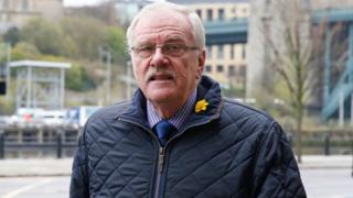 Colin Gregg arrives at Newcastle Crown Court