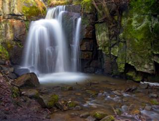 Waterfall in woods