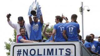 Huddersfield Town on the bus