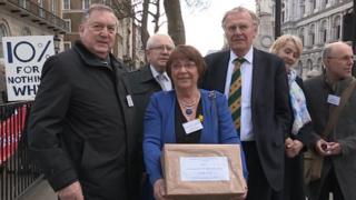 park homes protest at Westminster