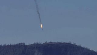 トルコ軍の戦闘機に撃墜されたロシア軍機(今月24日)