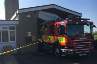 Collapsed fire station