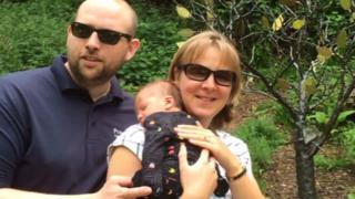 Mr and Mrs Rawlings and their new son Joshua