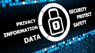 A graphic with the words information, data, privacy and security on