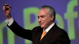 Michel Temer en Brasilia, Brasil.