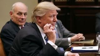 Donald Trump, presidente de Estados Unidos, y John Kelly, jefe del gabinete de la Casa Blanca