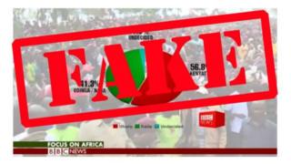 Iyo nkuru itari iy'ukuri yakozwe mu buryo igaragara nkaho yakozwe n'ikiganiro cya BBC Focus on Africa