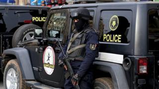 File photo of Egyptian police officer in Cairo (25 January 2017)