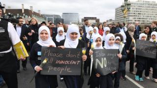 A procession was led by children, police and faith leaders