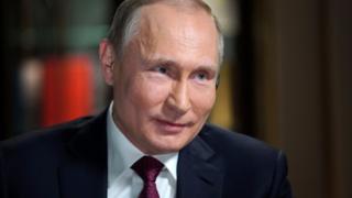 Mr Putin during interview with Megyn Kelly for NBC (taken on 2 March)
