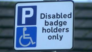 Disabled parking sign
