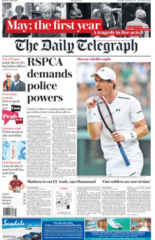 Telegraph front page