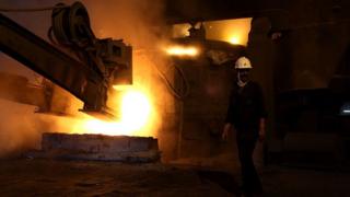 Steel factory in Yazd, Iran (file photo)