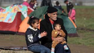 Migrants at Idomeni camp, 4 Mar 16