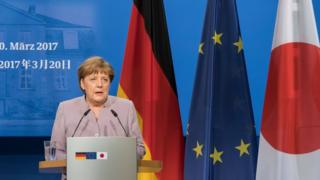 Angela Merkel bugün Japonya'daydı