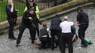 Outside Parliament