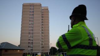The block of flats where Salman Abedi was said to have been staying in Blackley, Manchester