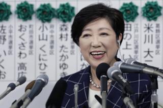 小池在选后表示:"我们都以都民为第一优先考虑,很高兴能得到选民认可"