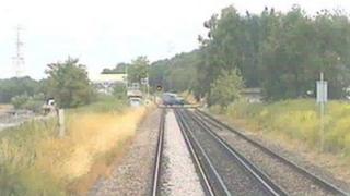 CCTV from the train driver's cab