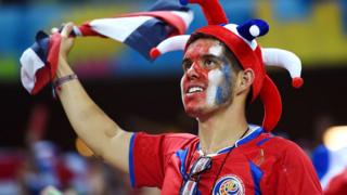Fanático de fútbol de Costa Rica
