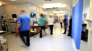 Hospital ward corridor