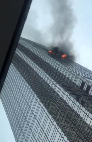A blaze at Trump Tower in New York