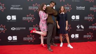 Georgie Henley, Jordan Stephens and Ella Purnell