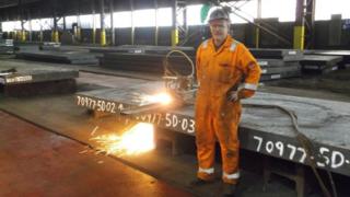 John McCreadie at Dalzell works