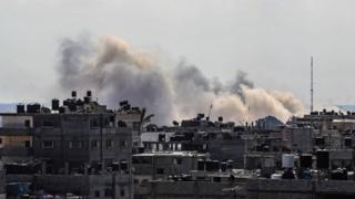 La ville palestinienne de Rafah, à sa frontière avec l'Egypte, dans le Sinaï.