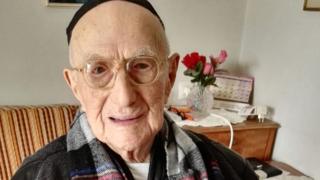 Yisrael Kristal sitting in his home in the Israeli city of Haifa in 2016