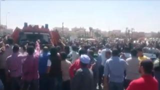 Screengrab of video showing protest in Rehab on 19 April 2016