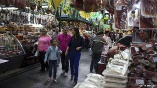 Shoppers in Brazil