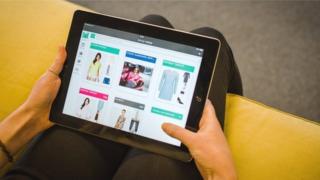 Mallzee website on tablet