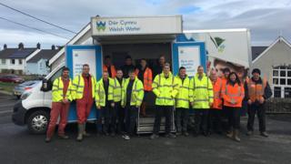 The west Wales ice pigging team