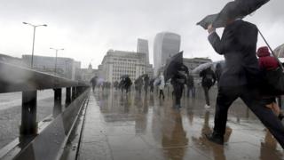 Pedestrians on London Bridge