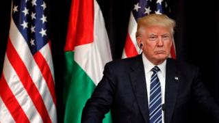 US President Donald Trump made the comments at the start of his press conference in the West Bank city of Bethlehem