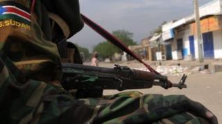 library picture: former rebels patrol streets of Malakal 12/01/2014