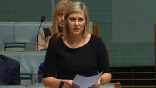 Susan Lamb delivers her speech in Australia's parliament