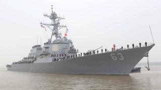 Tàu USS Stetham trong một lần ghé Thượng Hải hồi 2015