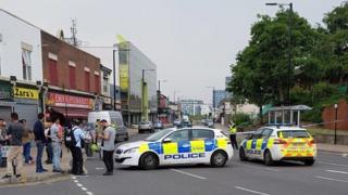 Police at the scene