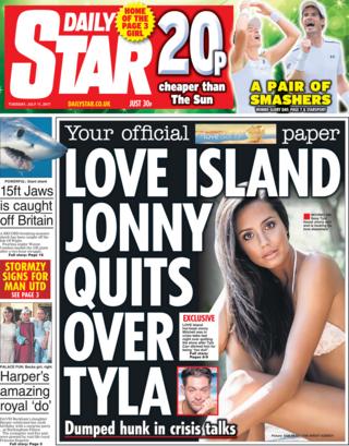 Daily Star front page