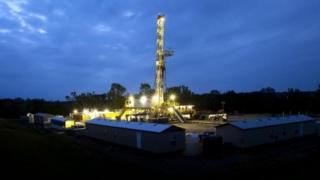 BHP oil and shale gas rig in Fayetteville, Arkansas