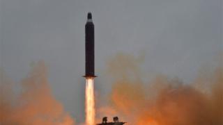 File picture of a North Korean Musudan missile