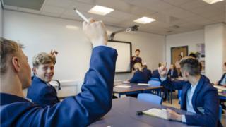 Teacher in a classroom