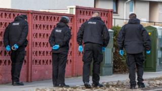 Police at scene of robbery