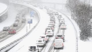 Traffic on the M8 in Glasgow