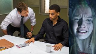 Holt McCallany and Michael Ealy in The Perfect Guy and Olivia DeJonge in The Visit