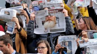 Striking journalists